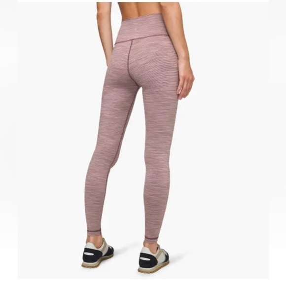 LULULEMON Wunder Under High Rise Tight 28" Luxtreme Purple Striped Sz 8 - Picture 2 of 11